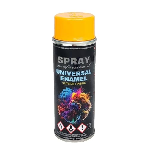 VE-INDUSTRIES Lackspray nach RAL Spraydose 400ml Buntlack für Holz, Metall (Signalgelb - RAL1003) von VE-INDUSTRIES