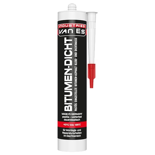 VE-INDUSTRIES PROFI Dach Dicht | Reparatur Bitumenkleber | Schindelkleber | Kaltkleber | Dichtstoff | Bitumendichter | schwarz | Kartusche 310ml | hohe Hitzebeständigkeit VE-INDUSTRIES PROFI Dach Dicht | Reparatur Bitumenkleber | Schindelkleber | Kaltkleber | Dichtstoff | Bitumendichter | schwarz | Kartusche 310ml | hohe Hitzebeständigkeit von VE-INDUSTRIES