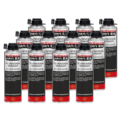 VE-INDUSTRIES PU-Universalreiniger | Schaumreiniger für PU-Schaumpistolen | Pistolenreiniger | Reinigungsmittel | Ventile & Oberflächen | 500ml (3) von VE-INDUSTRIES