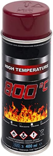 VE-INDUSTRIES Thermolack Spray Ofenlack Auspufflack Hitzebeständiger Lack Ofenfarbe 800°C div. Farben (Rot) von VE-INDUSTRIES