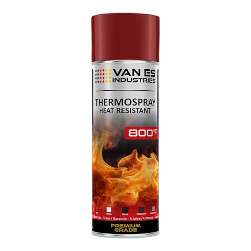 VE-INDUSTRIES Thermolack Spray Ofenlack Auspufflack Hitzebeständiger Lack Ofenfarbe 800°C div. Farben (Rot) von VE-INDUSTRIES