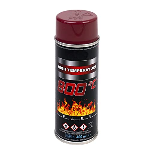 VE-INDUSTRIES Thermolack Spray Ofenlack Auspufflack Hitzebeständiger Lack Ofenfarbe Terrakottarot matt 800°C von VE-INDUSTRIES