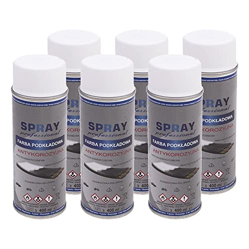 VE-Professional 6 x 400ml Haftgrund Primer Spray weiss matt Spraydose Grundierung Rostschutz von VE-INDUSTRIES