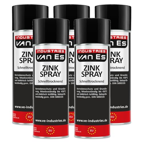 VE-Professional Zinkspray Dunkel 5 x 400ml Zink Spray Hitzebeständig bis +450°C Rostschutz, Grundierung VE-Professional Zinkspray Dunkel 5 x 400ml Zink Spray Hitzebeständig bis +450°C Rostschutz, Grundierung von VE-INDUSTRIES