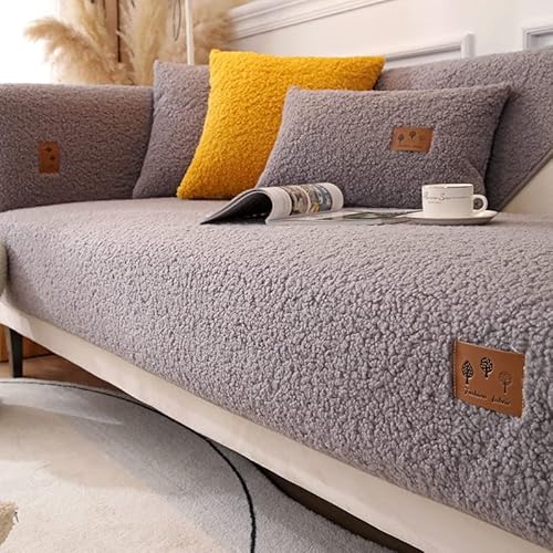 Samt Sofabezüge 1 2 3 4 Sitzer Sofabezug Couchbezug L Form Ecksofa Sofa/Couch überwurfdecke, Samt Couch Überwürfe Sofahusse Sofaüberwürfe Rutschfest Sofa Abdeckung ( Color : Bb , Size : 90x240cm ) von VEAI