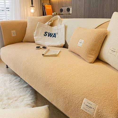 Samt Sofabezüge 1 2 3 4 Sitzer Sofabezug Couchbezug L Form Ecksofa Sofa/Couch überwurfdecke, Samt Couch Überwürfe Sofahusse Sofaüberwürfe Rutschfest Sofa Abdeckung ( Color : C , Size : 110x240cm ) von VEAI