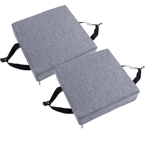 Sitzkissen Stuhlkissen Quadratisch,35x35/30x30/28x28cm Stuhlauflage,2er Set Bequem Weiches verdickte Kissen Sitzpolster,für Außen Oder Innen,Garten, Büro, Esszimmerstühle(@2,28x28x5cm) von VEAI
