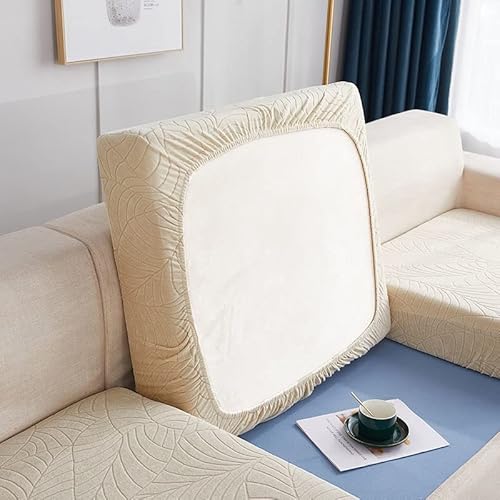 Sofa Sitzkissenbezug L Form Stretch 4/3/2/1 Sitzer Samt Baumwolle Sofabezug Grün/Braun/Schwarz/Rot/Groß Elastische Couch Kissenbezüge Husse Überzug Bezug Für Sofa Sitzkissen ( Color : #19 , Size : 1 s von VEAI