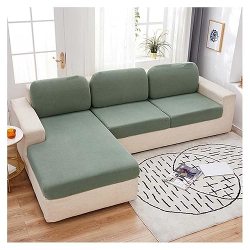 Sofa Sitzkissenbezug Stretch 4/3/2/1 Sitzer/L Form Samt Sofabezug Braun/Schwarz/Rot/Groß Elastische Couch Kissenbezüge Husse Überzug Bezug Für Sofa Sitzkissen ( Color : #34 , Size : 1 seat - X (65-95c von VEAI