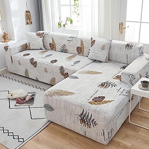 Sofaüberwurf Ecksofa Sofabezug L-Form Sofahusse Stretch 3 4 2 Sitzer Couchbezug Sofaüberwurf Sofa Überzug（L-förmiges Ecksofa Sofabezug sollte Zwei kaufen） (Color : G, Size : 2 Seats (145-185cm) 1PC) von VEAI