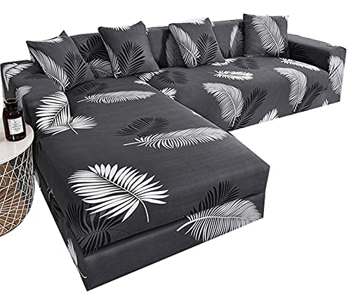 VEAI Couchbezug L Form Sofabezug Sofahusse Ecksofa Stretch Sofa überzug für 1/2/3/4 Sitzer（L-förmiges Ecksofa erfordert Zwei） (Color : G, Size : 3-Sitzer (190-230 cm)) von VEAI