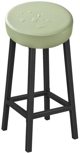 VEAI Elastische runde Barhockerbezüge 30-36cm, 6/4/2er, wasserdichte Hockerbezug Sitzbezüge für runde Hocker - Pflegeleichter Stoff(Light Green,1pc) von VEAI