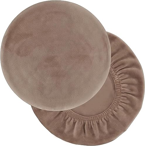 VEAI Hockerbezug Runder 35-40/30-35cm Barhockerbezug Sitzhocker Bezug Stretch Hocker Rund Bezug Runder Stuhlbezug Protector Waschbarer Runder Drehbarer Hocker Schonbezug (Color : 22#, Size : 35-40cm) von VEAI