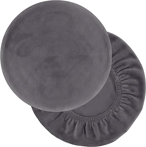 VEAI Hockerbezug Runder 35-40/30-35cm Barhockerbezug Sitzhocker Bezug Stretch Hocker Rund Bezug Runder Stuhlbezug Protector Waschbarer Runder Drehbarer Hocker Schonbezug (Color : 24#, Size : 40-45cm) von VEAI