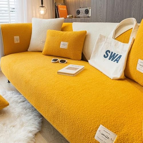 VEAI Samt Sofabezüge 1 2 3 4 Sitzer Sofabezug Couchbezug L Form Ecksofa Sofa/Couch überwurfdecke, Samt Couch Überwürfe Sofahusse Sofaüberwürfe rutschfest Sofa Abdeckung (Color : Aa, Size : 90x160cm) von VEAI