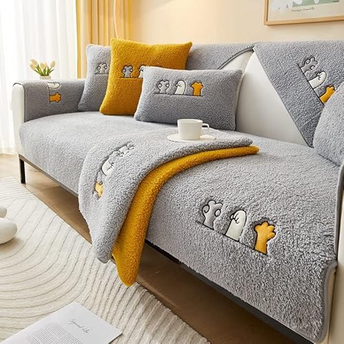 VEAI Samt Sofabezüge 1 2 3 4 Sitzer Sofabezug Couchbezug L Form Ecksofa Sofa/Couch überwurfdecke, Samt Couch Überwürfe Sofahusse Sofaüberwürfe rutschfest Sofa Abdeckung (Color : Q, Size : 70x180cm) von VEAI