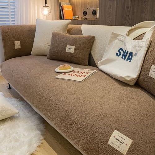 VEAI Samt Sofabezüge 1 2 3 4 Sitzer Sofabezug Couchbezug L Form Ecksofa Sofa/Couch überwurfdecke, Samt Couch Überwürfe Sofahusse Sofaüberwürfe rutschfest Sofa Abdeckung (Color : Z, Size : 90x210cm) von VEAI