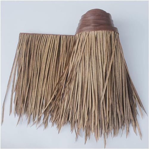 VEAI Schilf Dach Synthetisches Palmendach Reetdach Schindel Palmen Strohdach, Breite Palmenblätter Palmenschirm Schindeln für Terrassenschirmabdeckung(Color:1#) von VEAI