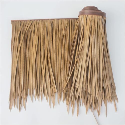 VEAI Schilf Dach Synthetisches Palmendach Reetdach Schindel Palmen Strohdach, Breite Palmenblätter Palmenschirm Schindeln für Terrassenschirmabdeckung(Color:2#) von VEAI