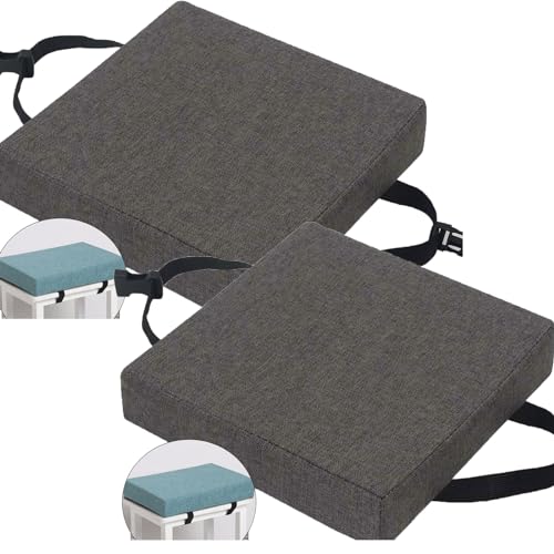 Sitzkissen Stuhlkissen Quadratisch,35x35/30x30/28x28cm Stuhlauflage,2er Set Bequem Weiches verdickte Kissen Sitzpolster,für Außen Oder Innen,Garten, Büro, Esszimmerstühle(@1,30x30x5cm) von VEAI