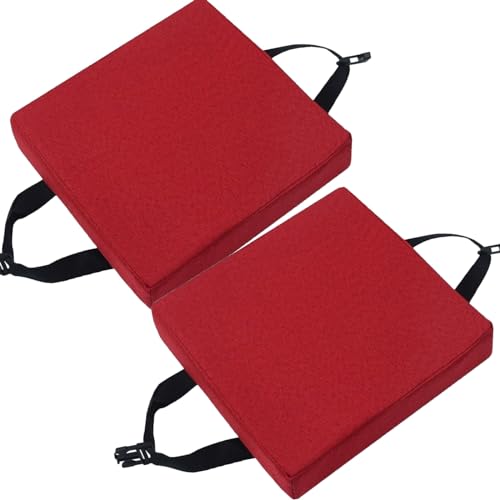 VEAI Sitzkissen Stuhlkissen Quadratisch,35x35/30x30/28x28cm Stuhlauflage,2er Set Bequem Weiches verdickte Kissen Sitzpolster,für Außen Oder Innen,Garten, Büro, Esszimmerstühle(@11,35x35x5cm) von VEAI