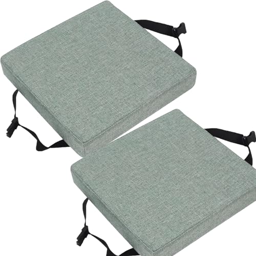 Sitzkissen Stuhlkissen Quadratisch,35x35/30x30/28x28cm Stuhlauflage,2er Set Bequem Weiches verdickte Kissen Sitzpolster,für Außen Oder Innen,Garten, Büro, Esszimmerstühle(@5,35x35x5cm) von VEAI