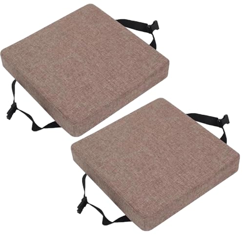 Sitzkissen Stuhlkissen Quadratisch,35x35/30x30/28x28cm Stuhlauflage,2er Set Bequem Weiches verdickte Kissen Sitzpolster,für Außen Oder Innen,Garten, Büro, Esszimmerstühle(@6,35x35x5cm) von VEAI