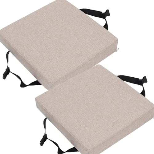 Sitzkissen Stuhlkissen Quadratisch,35x35/30x30/28x28cm Stuhlauflage,2er Set Bequem Weiches verdickte Kissen Sitzpolster,für Außen Oder Innen,Garten, Büro, Esszimmerstühle(@8,35x35x5cm) von VEAI