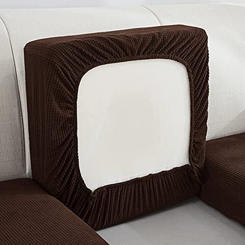 VEAI Sofa Sitzkissenbezug 3/4/2/1 Sitzer Stretch Couch-Kissenbezug Beige/Grau Elastisch Sofa Husse Husse Überzug Bezug Sitzbezüge Kissenbezüge für Sofa Sitzkissen Schonbezug von VEAI