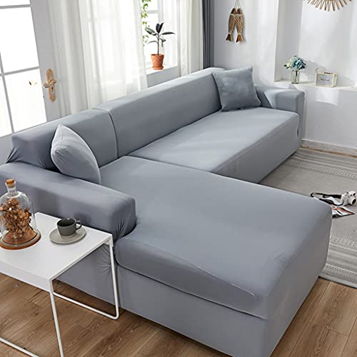 VEAI Sofabezug L Form Couchbezug Ecksofa Sofahusse Stretch Sofa überzug für 1/2/3/4 Sitzer（L-förmiges Ecksofa erfordert Zwei） (Color : B, Size : 3-Sitzer (190-230 cm)) von VEAI
