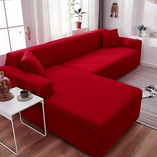 VEAI Sofabezug L Form Couchbezug Ecksofa Sofahusse Stretch Sofa überzug für 1/2/3/4 Sitzer（L-förmiges Ecksofa erfordert Zwei） (Color : F, Size : 2-Sitzer (145-185 cm)) von VEAI