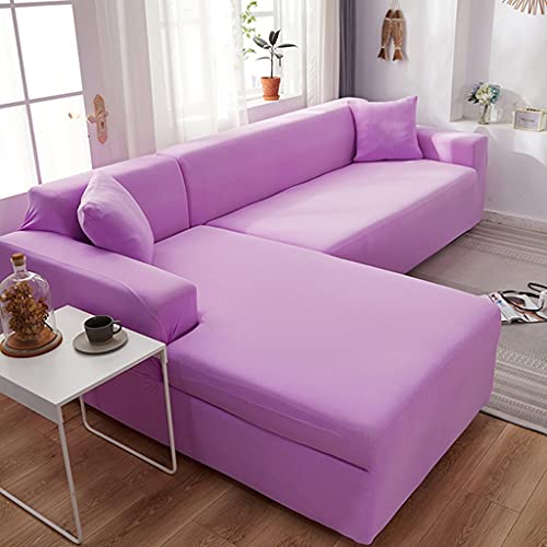VEAI Sofabezug L Form Couchbezug Ecksofa Sofahusse Stretch Sofa überzug für 1/2/3/4 Sitzer（L-förmiges Ecksofa erfordert Zwei） (Color : K, Size : 3-Sitzer (190-230 cm)) von VEAI