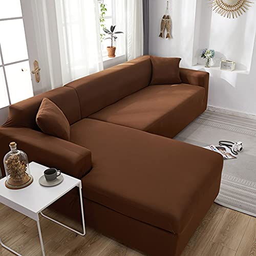 VEAI Sofabezug L Form Couchbezug Ecksofa Sofahusse Stretch Sofa überzug für 1/2/3/4 Sitzer（L-förmiges Ecksofa erfordert Zwei） (Color : R, Size : 1-Sitzer (90-140 cm)) von VEAI