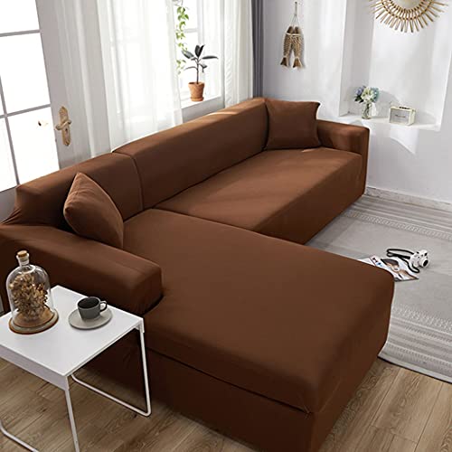 VEAI Sofabezug L Form Couchbezug Ecksofa Sofahusse Stretch Sofa überzug für 1/2/3/4 Sitzer（L-förmiges Ecksofa erfordert Zwei） (Color : R, Size : 2-Sitzer (145-185 cm)) von VEAI