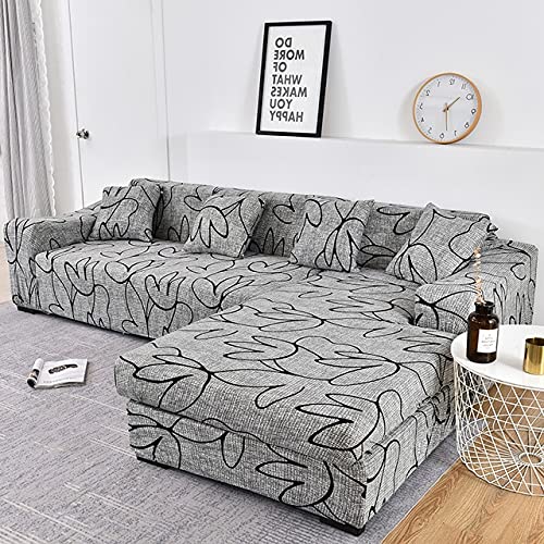 VEAI Sofaüberwurf Ecksofa Sofabezug L-Form Sofahusse Stretch 3 4 2 Sitzer Couchbezug Sofaüberwurf Sofa Überzug（L-förmiges Ecksofa Sofabezug sollte Zwei kaufen） von VEAI