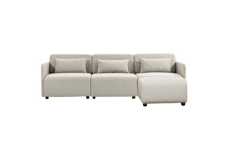 VECHOO Sofa Modulares Sofa Claudia – Beige Dreisitzer mit hochwertigem OTE-Stoff, ochdichter Schaumstoff und robuste Konstruktion, mit Ottomane VECHOO Sofa Modulares Sofa Claudia – Beige Dreisitzer mit hochwertigem OTE-Stoff, ochdichter Schaumstoff und robuste Konstruktion, mit Ottomane von VECHOO