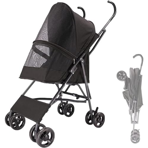 VECNUM Hundewagen Hundebuggy Hunde Katzen, Hundebuggy Bis 10Kg, Regenschirmstruktur Leichter Hundewagen Für Kleine Hunde Wagen Buggy Atmungsaktive Installation-Freies Design,Schwarz VECNUM Hundewagen Hundebuggy Hunde Katzen, Hundebuggy Bis 10Kg, Regenschirmstruktur Leichter Hundewagen Für Kleine Hunde Wagen Buggy Atmungsaktive Installation-Freies Design,Schwarz von VECNUM