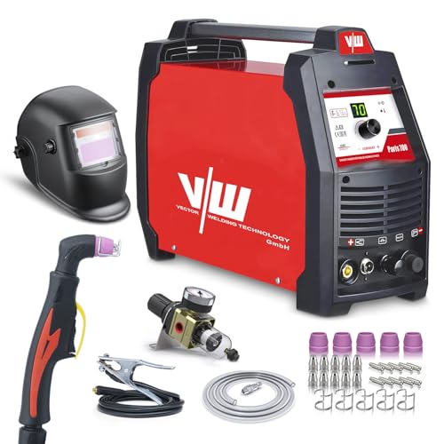 VECTOR WELDING - Plasmaschneider 70A SET - inkl. Plasmabrenner & Düsen Set - HF Pilotzündung - IGBT Technologie - Überhitzungsschutz - 24mm Stahl & 17mm Alu Schnittstärke - Paris 700 von VECTOR WELDING