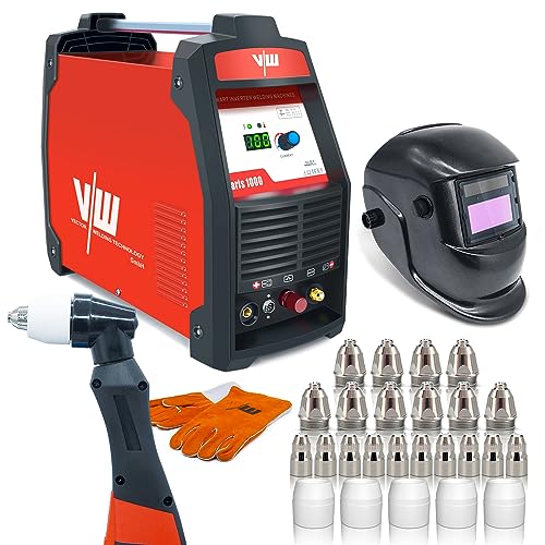 Plasmaschneider 100 A - SET 37-teilig - Pilotzündung - Plasma Cutter - 100 Ampere Stromstärke & 45mm Schnittstärke - 400v | Inkl. Plasmabrenner und Plasma Düsen Set von Vector Welding von VECTOR WELDING