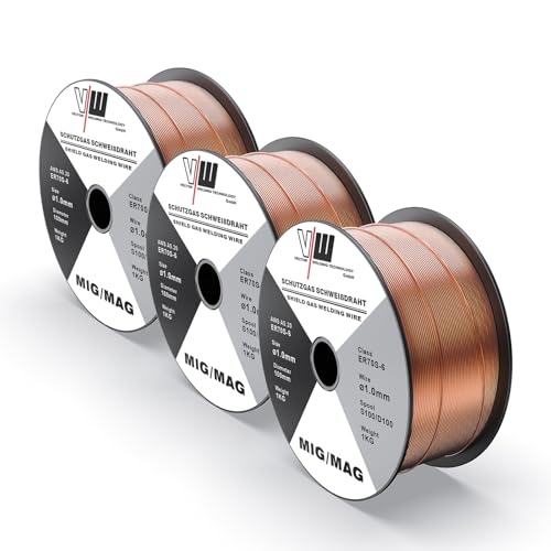 MIG MAG Schweißdraht - Stahl ER70S-6 - Drahtrolle D100/S100-3 Rollen je 1kg - 1.0mm Durchmesser - VECTOR WELDING MIG MAG Schweißdraht - Stahl ER70S-6 - Drahtrolle D100/S100-3 Rollen je 1kg - 1.0mm Durchmesser - VECTOR WELDING von VECTOR WELDING