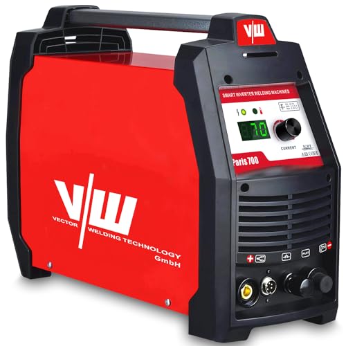 VECTOR WELDING - Plasmaschneider 70A - HF Pilotzündung - IGBT Technologie - Überhitzungsschutz - 24mm Stahl & 17mm Aluminium Schnittstärke - 20A-70A Schneidstrom - Digitales Display - Paris 700 von VECTOR WELDING