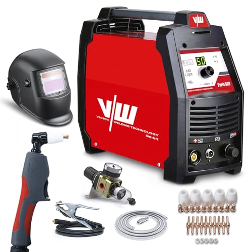 VECTOR WELDING Plasmaschneider 50 A SET - Plasma Cutter mit 50 Ampere Stromstärke und 13mm Schnittstärke - 230V - Inkl. Plasmabrenner und Plasma Düsen Set - Paris 500 VECTOR WELDING Plasmaschneider 50 A SET - Plasma Cutter mit 50 Ampere Stromstärke und 13mm Schnittstärke - 230V - Inkl. Plasmabrenner und Plasma Düsen Set - Paris 500 von VECTOR WELDING