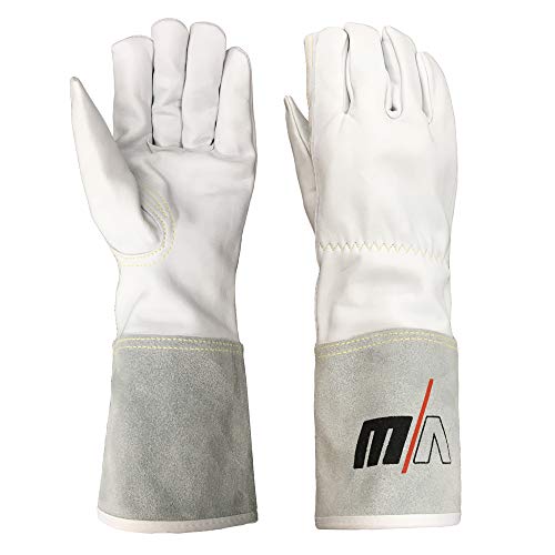 Schweißhandschuh - Lange Arbeitshandschuhe - Leder - Hitzebeständig - One Size - VECTOR WELDING von VECTOR WELDING