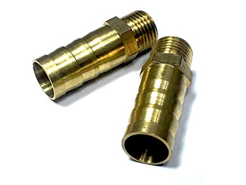 VEDA® 2X Schlauchanschluss 10 mm auf 1/2" BSP – Messing Widerhaken Adapter für Teich, Pool & Schlauchsysteme von VEDA