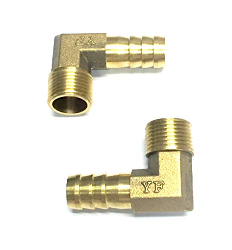 VEDA® 90° Winkeladapter 10 mm auf 3/8" BSP – Messing Schlauchverbinder mit Stachel für Teich, Pool & Bewässerung von VEDA