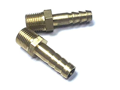 VEDA 2 x 6 mm auf 1/8 BSP Gewinde massiv Messing Schlauchanschluss Stachelkupplung auf BSP Außengewinde Teich/Pool/Schlauchadapter von VEDA
