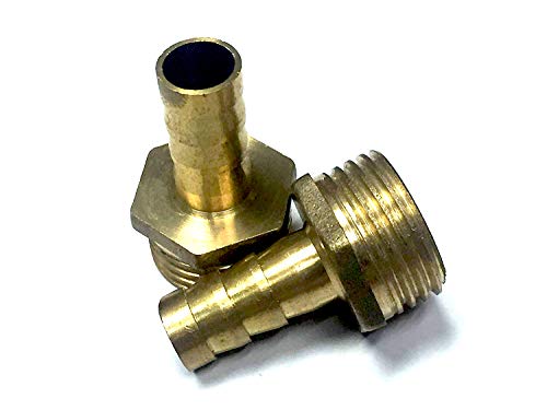 Veda 2 x 10 mm auf 1/2 Zoll BSP Gewinde massiv Messing Schlauchendstück Widerhaken auf BSP Außengewinde Teich-/Pool-/Schlauchadapter von VEDA