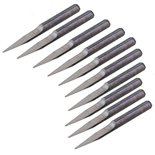 Veda 20 Grad 0,1 mm silber Hartmetall Fräser rund unten PCB Gravur Bit CNC Router Tool 10 Stück Veda 20 Grad 0,1 mm silber Hartmetall Fräser rund unten PCB Gravur Bit CNC Router Tool 10 Stück von VEDA