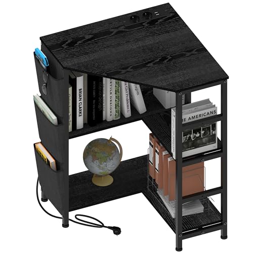 VEDECASA Druckertisch, Ecke Druckerständer 3-stöckiger, Druckertisch mit Ladestation,Druckerständer auf 2 Steckdosen und 2 USB Ports Seitentaschen verstellbaren Füßen CPU Ständer Halter (Schwarz) VEDECASA Druckertisch, Ecke Druckerständer 3-stöckiger, Druckertisch mit Ladestation,Druckerständer auf 2 Steckdosen und 2 USB Ports Seitentaschen verstellbaren Füßen CPU Ständer Halter (Schwarz) von VEDECASA