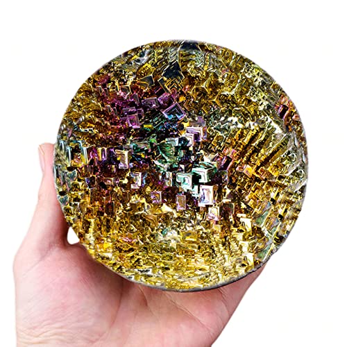 VEEAR Steine ​​Naturstein Regenbogen Bismut Erz Kristall Quarz Cluster Unregelmäßige Exemplare Sammlung Edelstein Reiki Wicca Rock Dekoration, Blau Geschenk ZOUCUNXIYIN (Color : Colorful) von VEEAR
